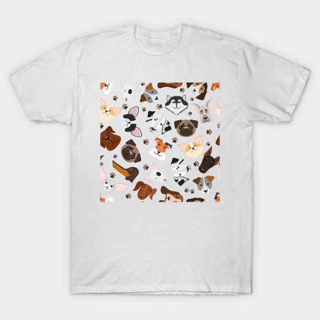 Cute Mixed Breed Puppies T-Shirt by ArtShare